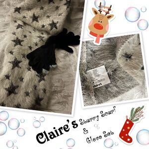 New Ladies Starry Scarf & Glove Set